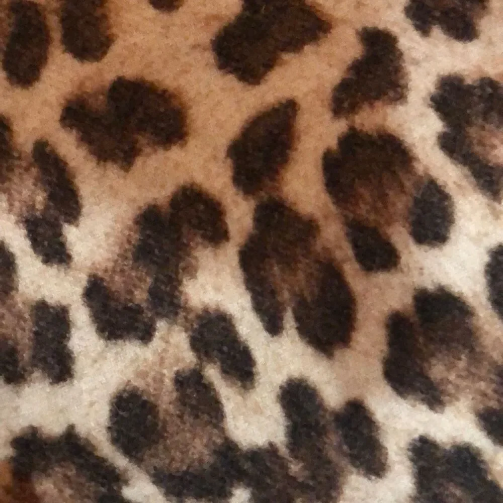 La Fiorentina luxury Leopard paisley reversible wrap shawl with rabbit fur and w